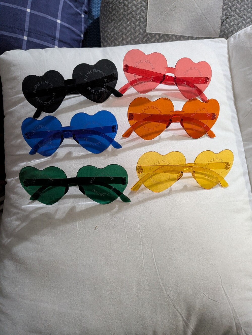 Set Of 6 New Heart Glasses